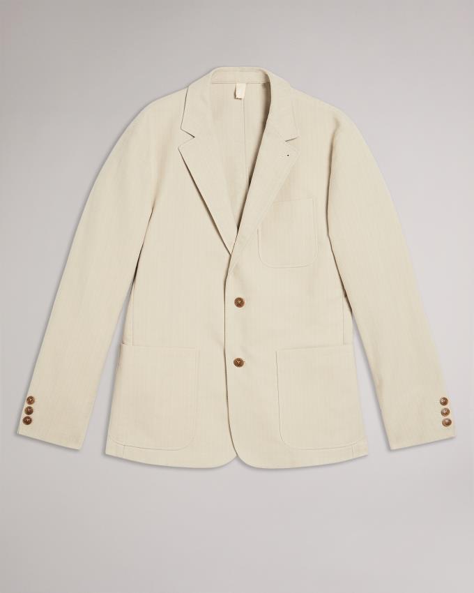 Veste Ted Baker Herringbone Moleskin Beige Homme | RJP-30218666